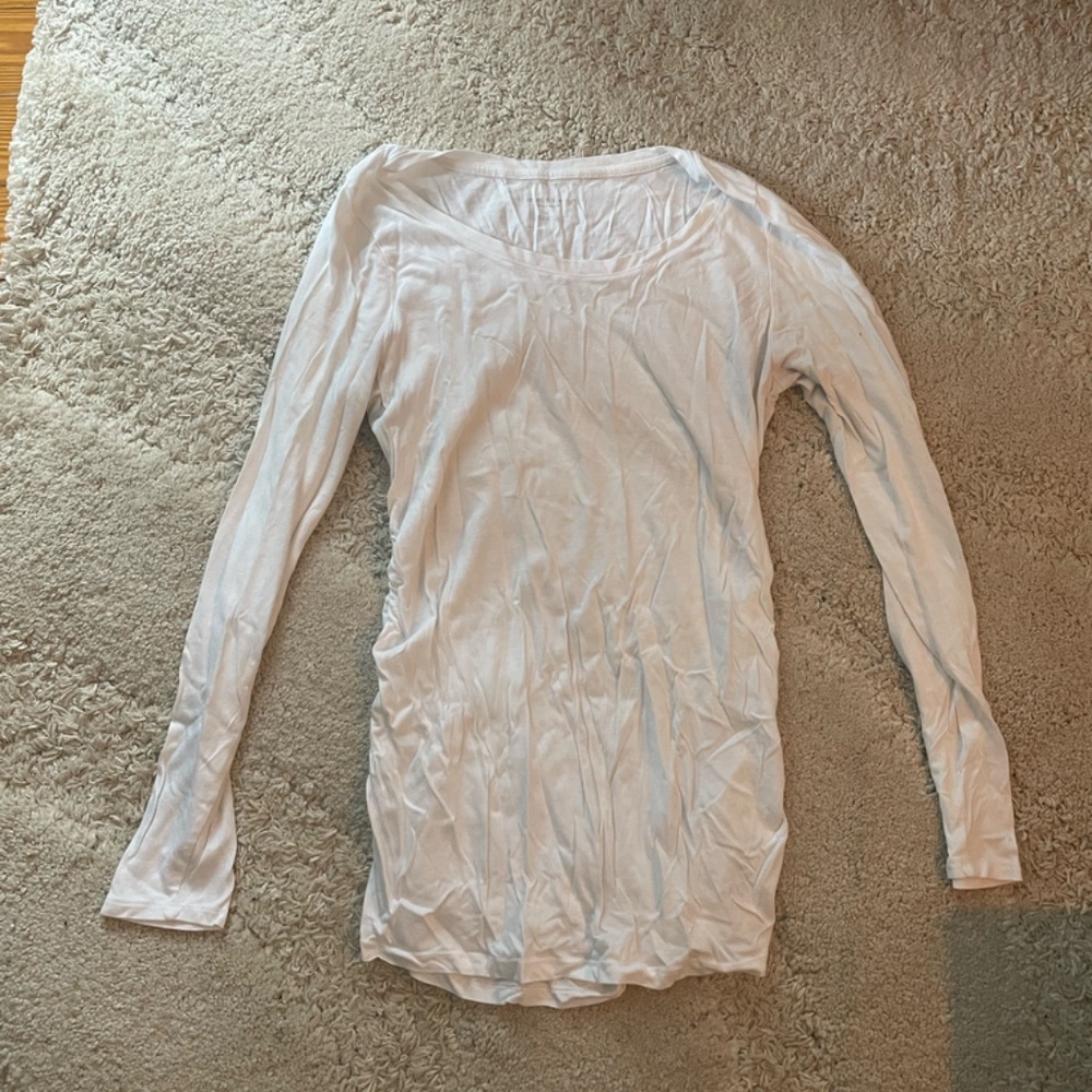 white maternity shirt